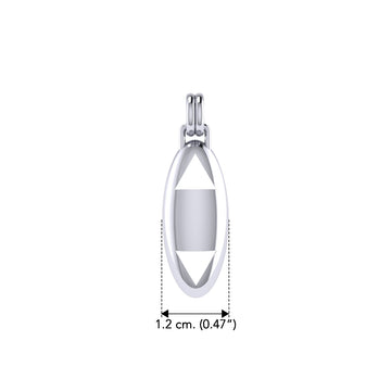 Louvre Triangle Sterling Silver Pendant TPD484
